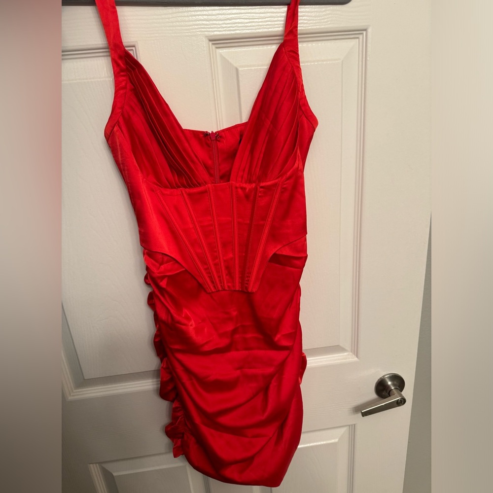 Red party dress